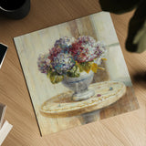 Summer Hydrangea by Danhui Nai. Shown as a detailed flat fine art print, highlighting archival giclee quality. Available as an archival giclee rolled canvas, fine art paper, or poster print. SKU 93151a.