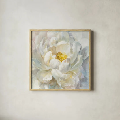 Summer Joy I by Danhui Nai. Shown in a natural wood glass frame for a timeless modern aesthetic. Available as an archival giclee rolled canvas, fine art paper, or poster print. SKU 50144a.