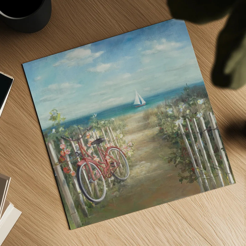 Summer Ride by Danhui Nai. Shown as a detailed flat fine art print, highlighting archival giclee quality. Available as an archival giclee rolled canvas, fine art paper, or poster print. SKU 11676a.