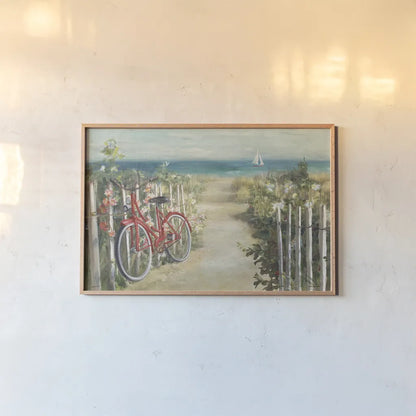 Summer Ride Crop by Danhui Nai. shown as a paper print in a natural frame. Available as a archival giclee rolled canvas, fine art paper, or poster print. SKU 15207i.