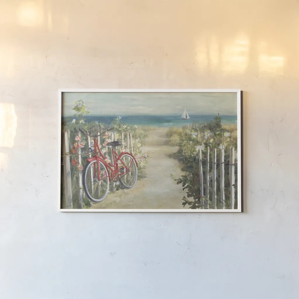 Summer Ride Crop by Danhui Nai. shown as a paper print in a white frame. Available as a archival giclee rolled canvas, fine art paper, or poster print. SKU 15207i.