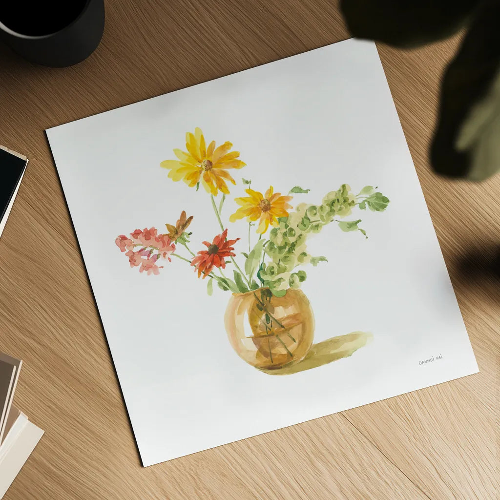 Summer Serenade II by Danhui Nai. Shown as a detailed flat fine art print, highlighting archival giclee quality. Available as an archival giclee rolled canvas, fine art paper, or poster print. SKU 85883a.