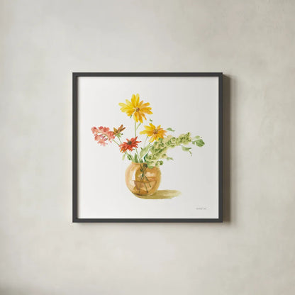 Summer Serenade II by Danhui Nai. Shown in a sleek black glass frame for a contemporary gallery look. Available as an archival giclee rolled canvas, fine art paper, or poster print. SKU 85883a.