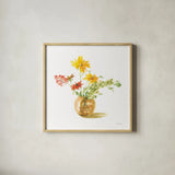 Summer Serenade II by Danhui Nai. Shown in a natural wood glass frame for a timeless modern aesthetic. Available as an archival giclee rolled canvas, fine art paper, or poster print. SKU 85883a.