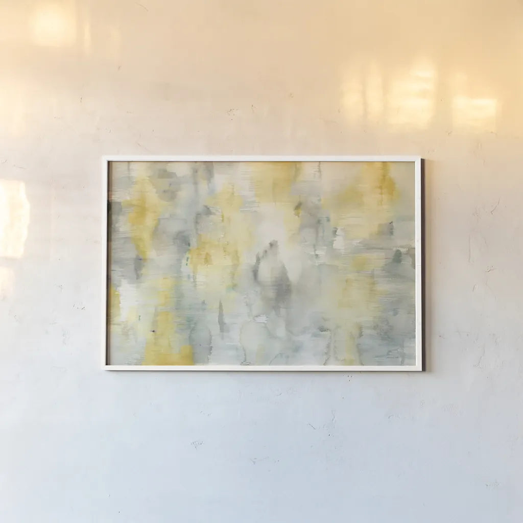 Summer Shower v2 Crop by Danhui Nai. shown as a paper print in a white frame. Available as a archival giclee rolled canvas, fine art paper, or poster print. SKU 44829i.