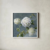 Summer Simplicity by Danhui Nai. Shown in a crisp white glass frame for a clean and minimalist style. Available as an archival giclee rolled canvas, fine art paper, or poster print. SKU 92541a.