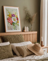 Summer Treasures I Crop by Danhui Nai. shown as a paper print in a natural frame. Available as a archival giclee rolled canvas, fine art paper, or poster print. SKU 20715h.