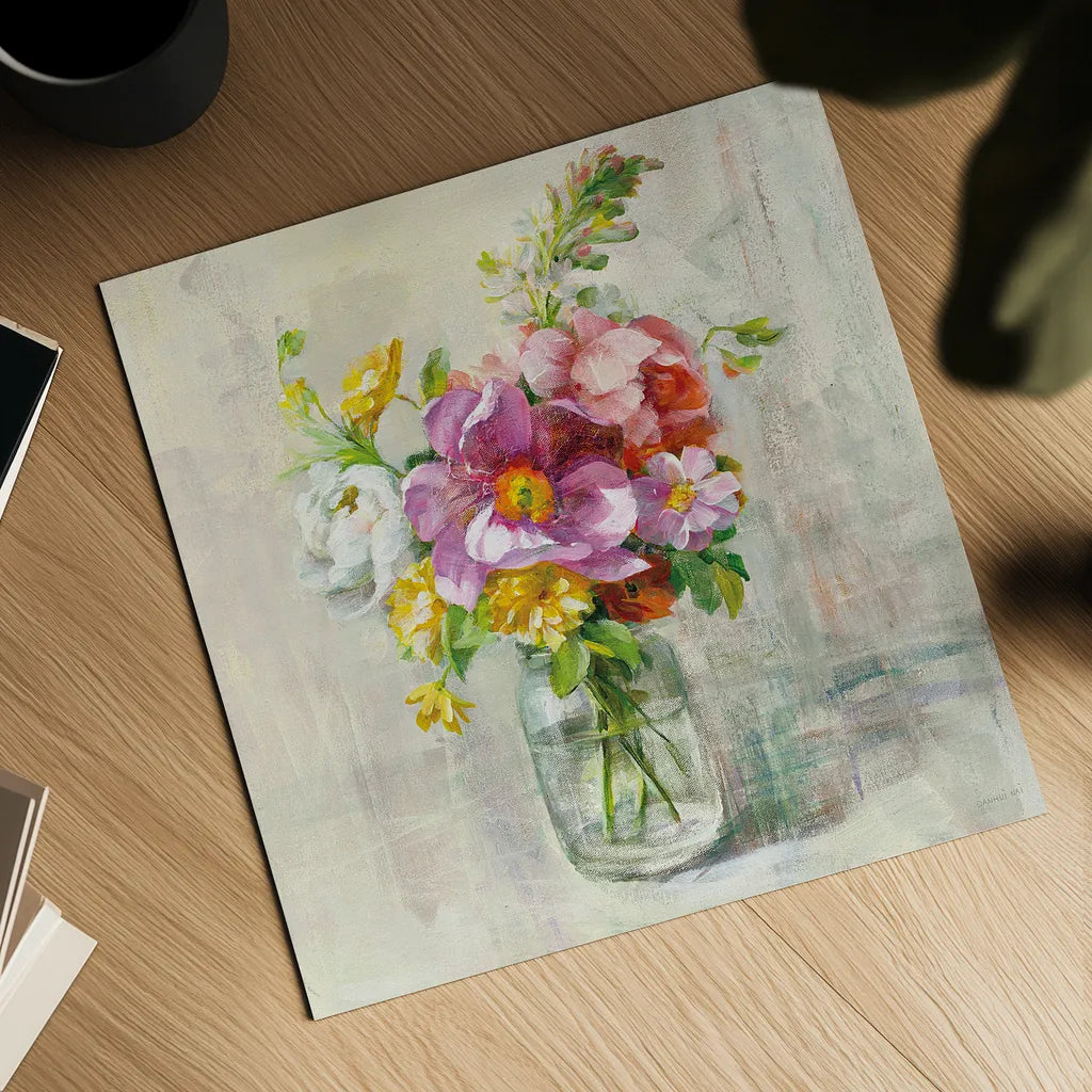 Summer Treasures II by Danhui Nai. Shown as a detailed flat fine art print, highlighting archival giclee quality. Available as an archival giclee rolled canvas, fine art paper, or poster print. SKU 20716a.