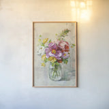 Summer Treasures II Crop by Danhui Nai. shown as a paper print in a natural frame. Available as a archival giclee rolled canvas, fine art paper, or poster print. SKU 20716h.