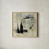 Summer in the City by Danhui Nai. Shown in a natural wood glass frame for a timeless modern aesthetic. Available as an archival giclee rolled canvas, fine art paper, or poster print. SKU 102474a.