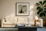 Summer in the City by Danhui Nai. Displayed in a glass frame with matte in a clean modern living room. Available as an archival giclee rolled canvas, fine art paper, or poster print. SKU 102474a.