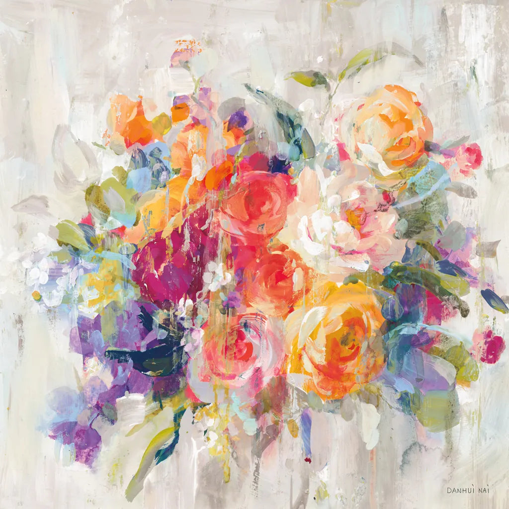 Sun Drenched Bouquet Autumn by Danhui Nai. SKU 81937a. Archival Giclee Fine art print for wall decor.