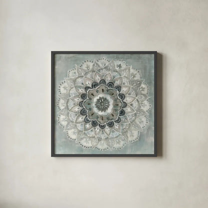 Sunburst Neutral by Danhui Nai. Shown in a sleek black glass frame for a contemporary gallery look. Available as an archival giclee rolled canvas, fine art paper, or poster print. SKU 44218a.