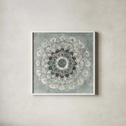Sunburst Neutral by Danhui Nai. Shown in a crisp white glass frame for a clean and minimalist style. Available as an archival giclee rolled canvas, fine art paper, or poster print. SKU 44218a.