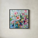 Sunfield by Danhui Nai. Shown in a sleek black glass frame for a contemporary gallery look. Available as an archival giclee rolled canvas, fine art paper, or poster print. SKU 79524a.