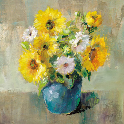 Sunflower Still Life I by Danhui Nai. SKU 68646a. Archival Giclee Fine art print for wall decor.