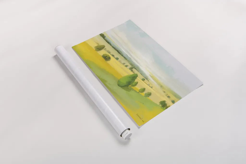 Sunlit Meadow by Danhui Nai. shown as a rolled paper print. Available as archival giclee rolled canvas, fine art paper, or poster print. SKU 100601i.