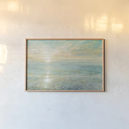Sunrise by Danhui Nai. shown as a paper print in a natural frame. Available as a archival giclee rolled canvas, fine art paper, or poster print. SKU 18930i.