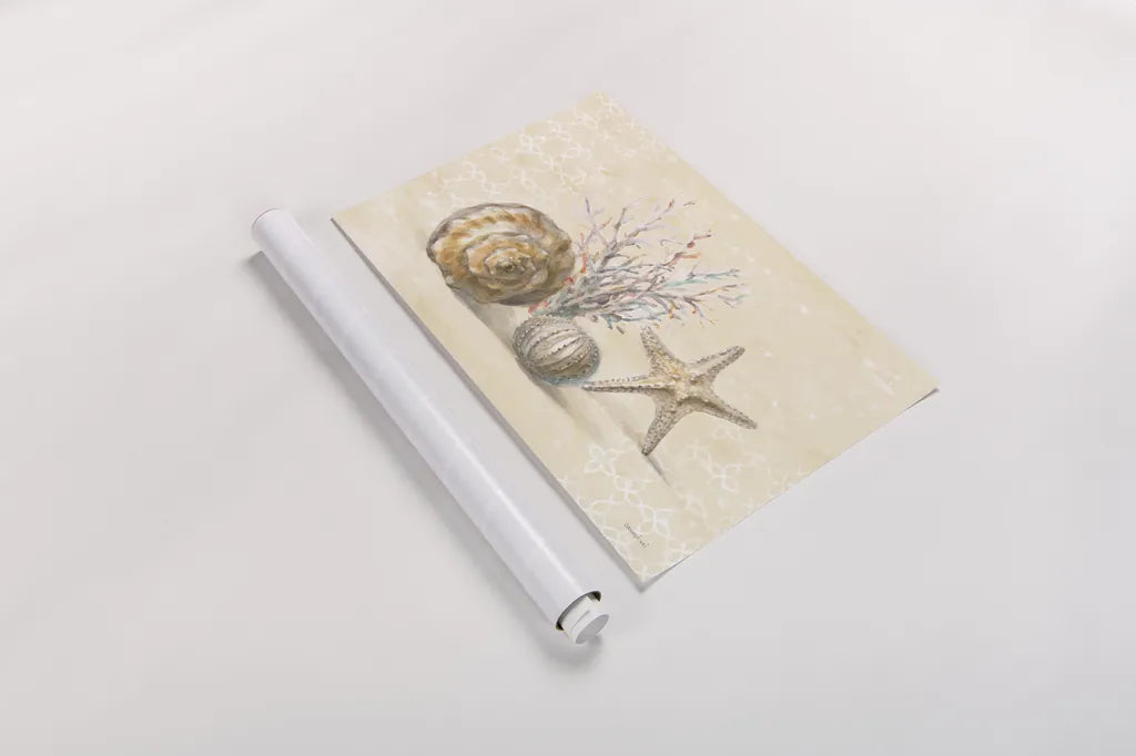 Sunrise Beach I by Danhui Nai. shown as a rolled paper print. Available as archival giclee rolled canvas, fine art paper, or poster print. SKU 84445i.