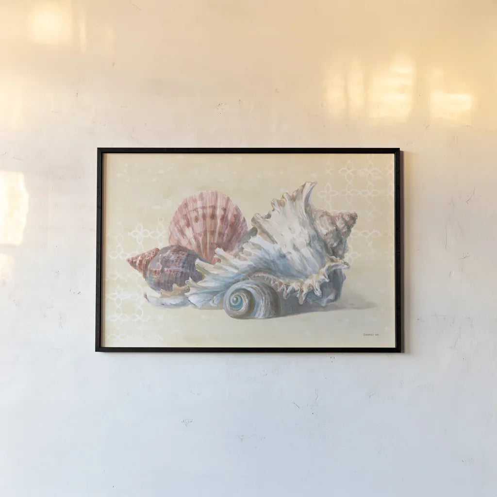 Sunrise Beach II by Danhui Nai. shown as a paper print in a black flame. Available as a archival giclee rolled canvas, fine art paper, or poster print. SKU 84446i.