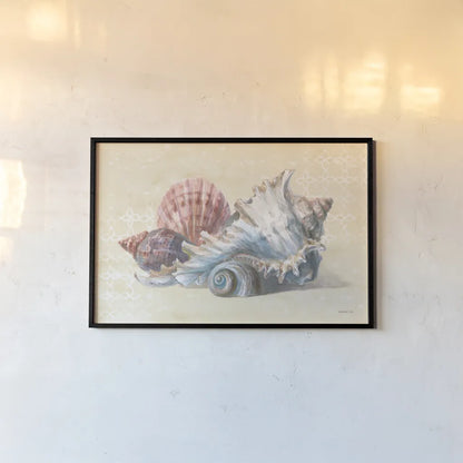 Sunrise Beach II by Danhui Nai. shown as a paper print in a black flame. Available as a archival giclee rolled canvas, fine art paper, or poster print. SKU 84446i.