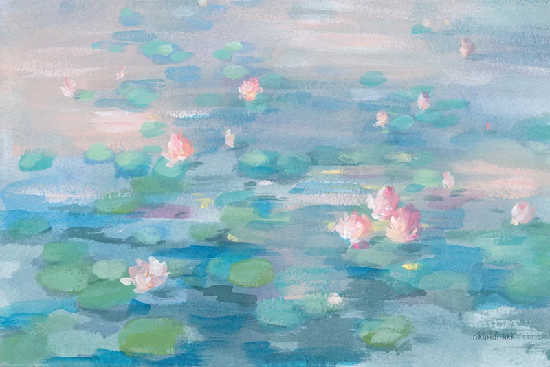 Sunrise Waterlilies Crop by Danhui Nai. SKU 70126i. Archival Giclee Fine art print for wall decor.