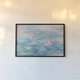 Sunrise Waterlilies Crop by Danhui Nai. shown as a paper print in a black flame. Available as a archival giclee rolled canvas, fine art paper, or poster print. SKU 70126i.