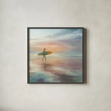 Surfside by Danhui Nai. Shown in a sleek black glass frame for a contemporary gallery look. Available as an archival giclee rolled canvas, fine art paper, or poster print. SKU 54625a.