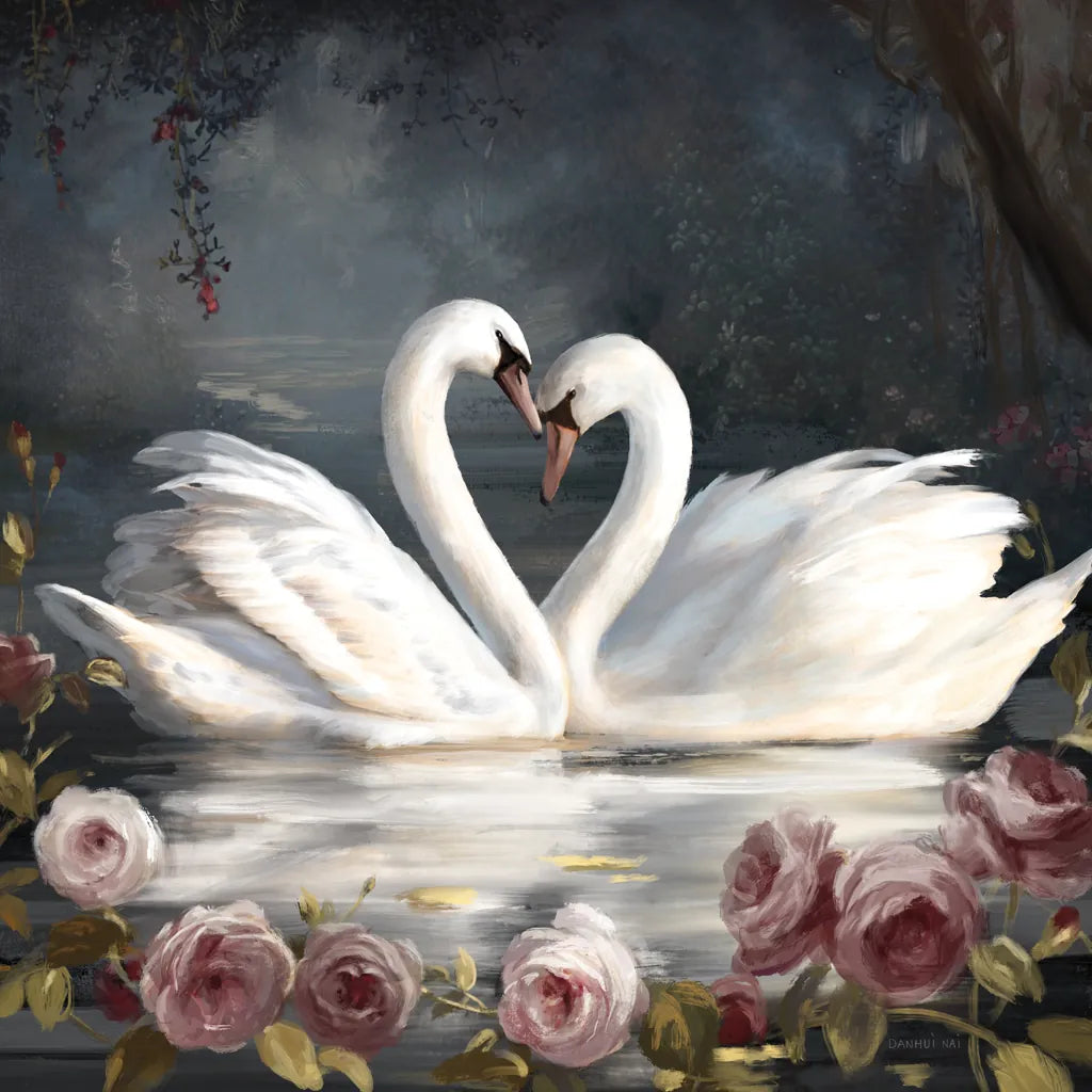 Swan Lake by Danhui Nai. SKU 92214a. Archival Giclee Fine art print for wall decor.