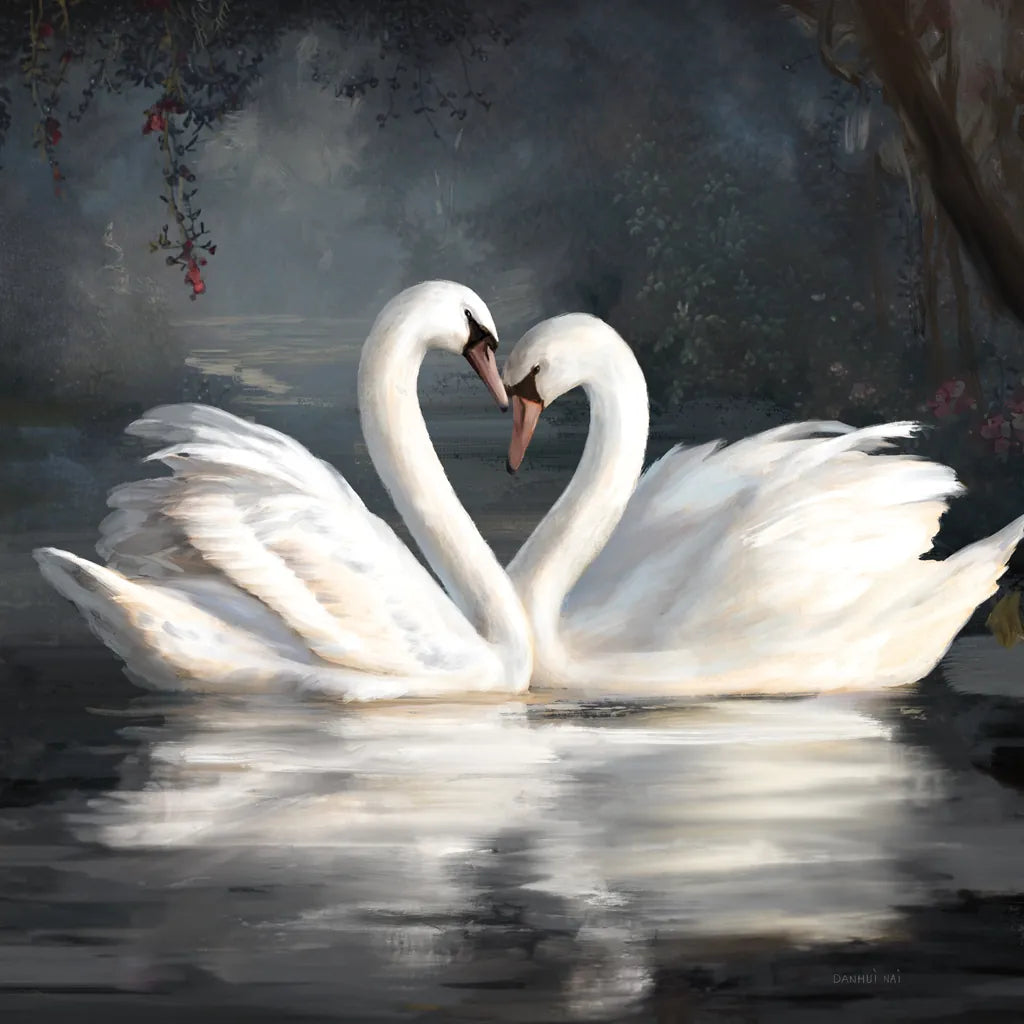 Swan Lake No Flowers by Danhui Nai. SKU 97125a. Archival Giclee Fine art print for wall decor.