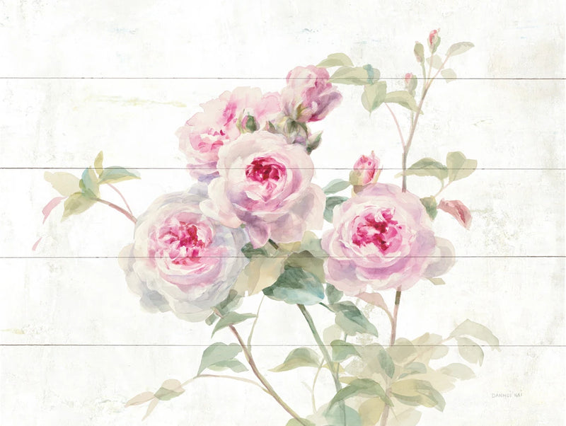 Sweet Roses on Wood by Danhui Nai