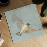 Swifts II by Danhui Nai. Shown as a detailed flat fine art print, highlighting archival giclee quality. Available as an archival giclee rolled canvas, fine art paper, or poster print. SKU 84800a.