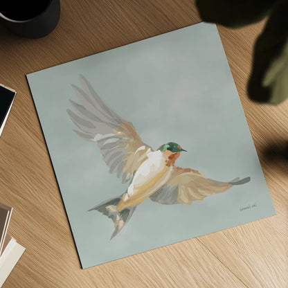 Swifts II by Danhui Nai. Shown as a detailed flat fine art print, highlighting archival giclee quality. Available as an archival giclee rolled canvas, fine art paper, or poster print. SKU 84800a.