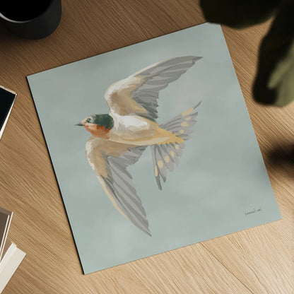 Swifts V by Danhui Nai. Shown as a detailed flat fine art print, highlighting archival giclee quality. Available as an archival giclee rolled canvas, fine art paper, or poster print. SKU 84803a.