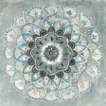 Teal Sunburst by Danhui Nai. SKU 43910a. Archival Giclee Fine art print for wall decor.