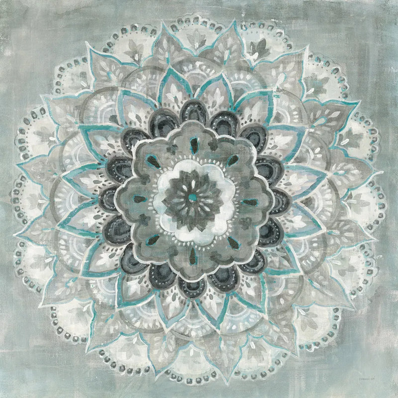 Teal Sunburst by Danhui Nai. SKU 43910a. Archival Giclee Fine art print for wall decor.
