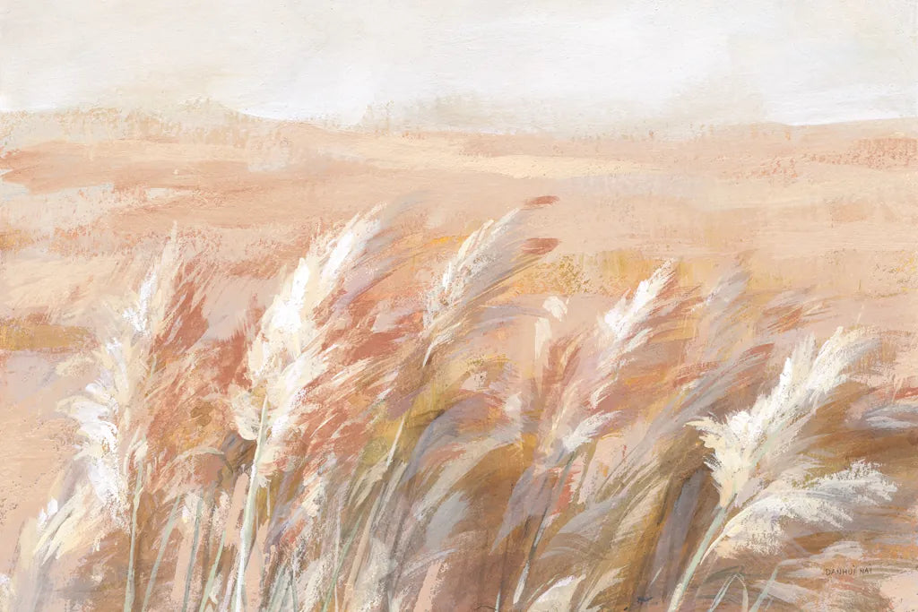 Terracotta Prairie Grasses by Danhui Nai. SKU 72038i. Archival Giclee Fine art print for wall decor.