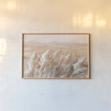 Terracotta Prairie Grasses by Danhui Nai. shown as a paper print in a natural frame. Available as a archival giclee rolled canvas, fine art paper, or poster print. SKU 72038i.