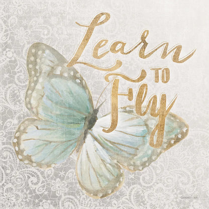 Textile Floral Butterfly I by Danhui Nai. SKU 25975a. Archival Giclee Fine art print for wall decor.