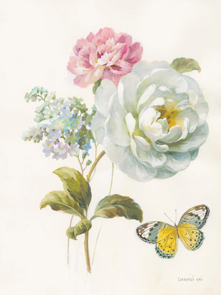Textile Floral I White by Danhui Nai