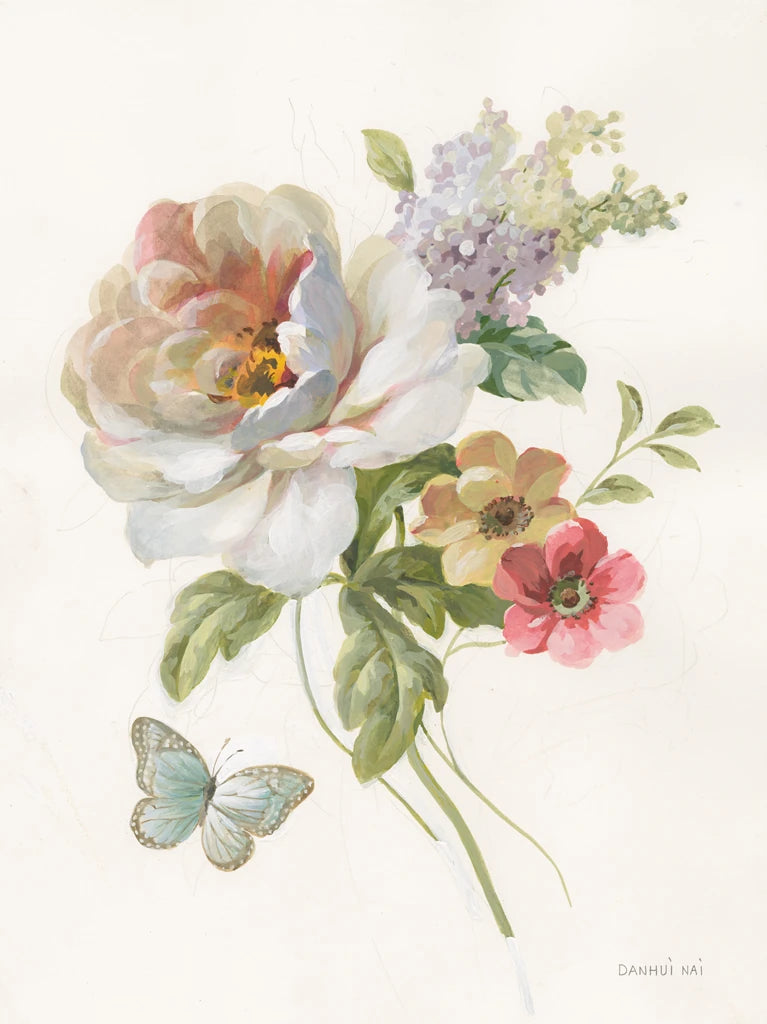 Textile Floral II White by Danhui Nai