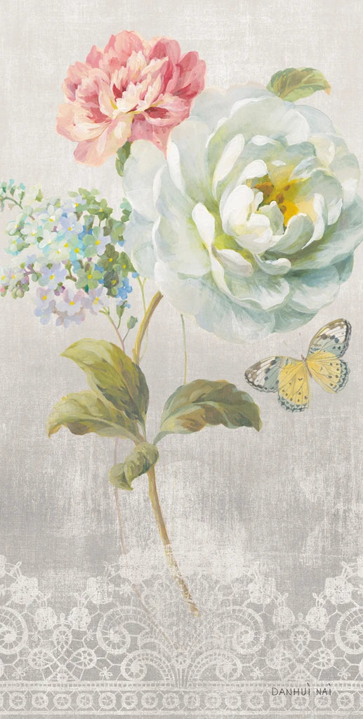 Textile Floral Panel I by Danhui Nai