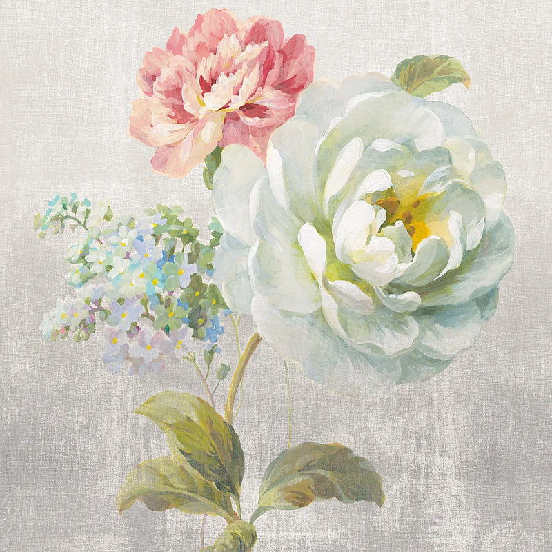 Textile Floral Square I No Lace by Danhui Nai. SKU 16978a. Archival Giclee Fine art print for wall decor.