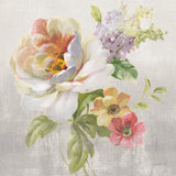 Textile Floral Square II - No Lace by Danhui Nai. SKU 16979a. Archival Giclee Fine art print for wall decor.