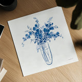 Textured Garden Cuttings I by Danhui Nai. Shown as a detailed flat fine art print, highlighting archival giclee quality. Available as an archival giclee rolled canvas, fine art paper, or poster print. SKU 77426a.