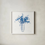 Textured Garden Cuttings I by Danhui Nai. Shown in a crisp white glass frame for a clean and minimalist style. Available as an archival giclee rolled canvas, fine art paper, or poster print. SKU 77426a.
