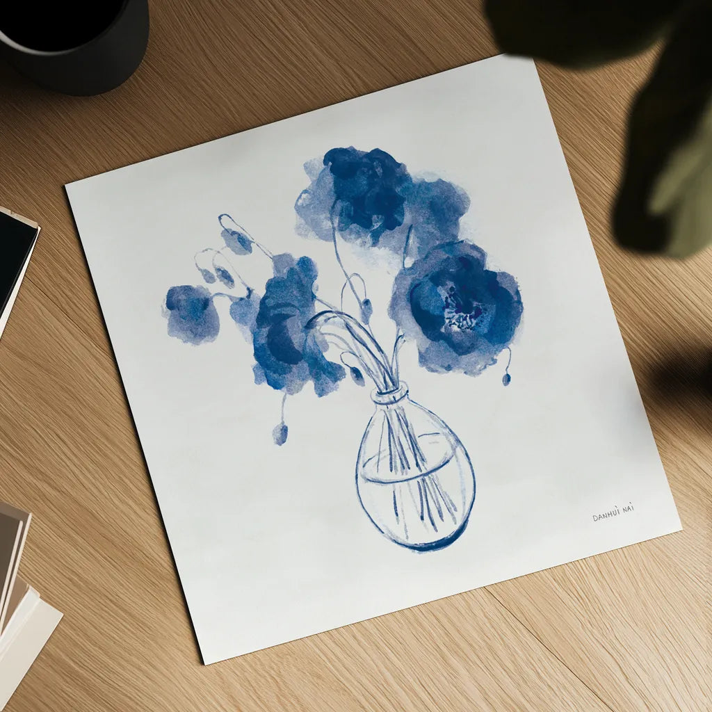 Textured Garden Cuttings II by Danhui Nai. Shown as a detailed flat fine art print, highlighting archival giclee quality. Available as an archival giclee rolled canvas, fine art paper, or poster print. SKU 77427a.