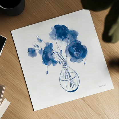 Textured Garden Cuttings II by Danhui Nai. Shown as a detailed flat fine art print, highlighting archival giclee quality. Available as an archival giclee rolled canvas, fine art paper, or poster print. SKU 77427a.