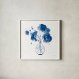 Textured Garden Cuttings II by Danhui Nai. Shown in a crisp white glass frame for a clean and minimalist style. Available as an archival giclee rolled canvas, fine art paper, or poster print. SKU 77427a.