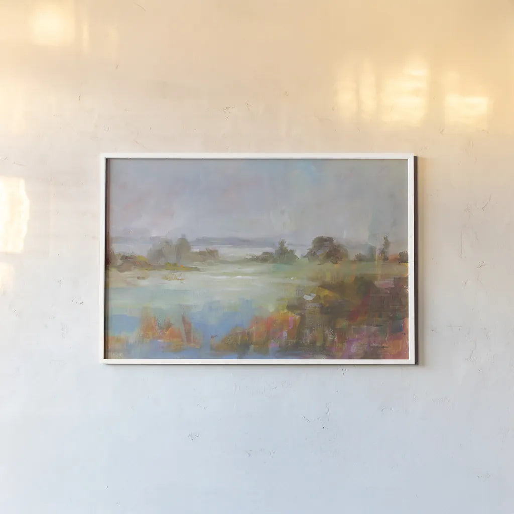 The  Long View by Danhui Nai. shown as a paper print in a white frame. Available as a archival giclee rolled canvas, fine art paper, or poster print. SKU 68234i.